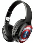 Детски слушалки ERT Group - Captain America, безжични, черни - 1t