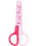 Детска ножица Deli Bumpees - ED60200, 12.1 cm, розов - 1t