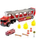 Детска играчка Matchbox - Камион автовоз Fire Rescue Hauler - 2t