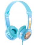 Детски слушалки BuddyPhones - Travel, сини - 1t