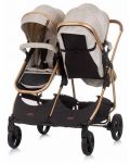 Детска количка за близнаци Chipolino - Дуо Смарт, пясък - 5t