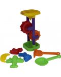 Детски плажен комплект Polesie Toys - Мелница, 7 части, асортимент - 2t