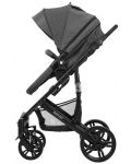Детска количка 3 в 1 KikkaBoo Beloved - Тъмносива, с кош за количка и столче за кола - 4t