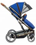 Детска количка 2 в 1 KikkaBoo Divaina - Тъмносиня, с кош за новородено - 7t