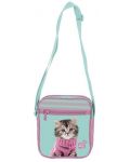 Детска чанта през рамо Paso Studio Pets - Коте с пуловер - 1t
