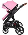 Детска комбинирана количка Lorelli - Lora Set, Candy Pink - 6t