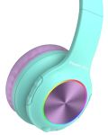 Детски слушалки PowerLocus - PLED, безжични, сини/лилави - 2t