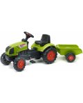 Детски трактор с ремарке и педали Falk - Claas, зелен - 1t