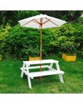 Детска дървена маса за пикник с чадър Ginger Home - 3t
