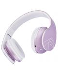 Детски слушалки PowerLocus - P2, безжични, бели/лилави - 4t