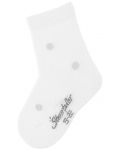 Детски чорапи Sterntaler - На точки, 17/18 размер, 6-12 месеца, бели - 1t