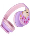 Детски слушалки PowerLocus - P2 Kids Angry Birds, безжични, розови/лилави - 3t