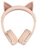 Детски слушалки BuddyPhones - PlayEars+ CAT, безжични, бежови - 2t