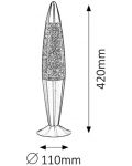 Декоративна лампа Rabalux - Glitter 4115, 25 W, 42 x 11 cm, лилава - 3t