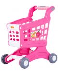 Детска пазарска количка Polesie Toys - Натали, розова - 2t