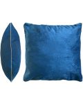 Декоративна възглавница Aglika - Lux, 45 х 45 cm, кадифе, синя - 1t