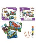 Детски творчески комплект Raya Toys - Картини на динозаври - 1t