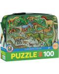 Детски пъзел Eurographics от 100 части - Кутия за обяд "Динозаври" - 1t