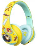 Детски слушалки PowerLocus - P2 Kids Angry Birds, безжични, зелени/жълти - 3t