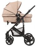 Детска количка 3 в 1 KikkaBoo Beloved - Бежова, с кош за количка и столче за кола - 7t