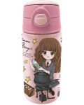 Бутилка за вода Graffiti Harry Potter - Hermione, със сламка, 500 ml - 1t