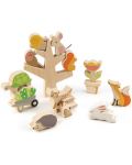 Детска дървена игра за баланс Tender Leaf Toys - Приятели в градината - 1t