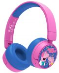 Детски слушалки OTL Technologies - Peppa Pig Dance, безжични, розови/сини - 1t