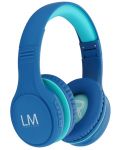 Детски слушалки PowerLocus - Louise&Mann K1 Kids, безжични, сини - 2t