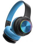 Детски слушалки PowerLocus - PLED, безжични, черни/сини - 2t
