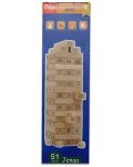Детска игра Raya Toys - Дървена кула с цифри Дженга, 51 части - 2t