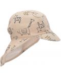 Детска лятна шапка с UV 50+ защита Sterntaler - С животни, 49 cm, 12-18 месеца, бежова - 3t