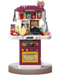 Детска кухня Felyx Toys - Little Chef, с пара и течаща вода, 64 части - 1t