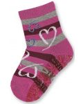 Детски чорапи със силиконова подметка Sterntaler - Със сърчица, 25/26, 3-4 години - 2t