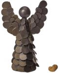 Декоративен ангел Philippi - Belize, стомана, античен месинг - 2t