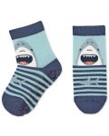 Чорапи със силиконова подметка Sterntaler - С акули, 17/18 размер, 6-12 месеца, 2 чифта - 2t