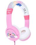 Детски слушалки OTL Technologies - Peppa Pig Rainbow, розови - 2t