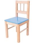 Детско дървено столче Bigjigs - Синьо - 1t
