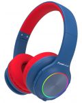 Детски слушалки PowerLocus - PLED, безжични, сини/червени - 1t