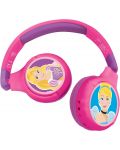 Детски слушалки Lexibook - Princesses HPBT010DP, безжични, розови - 1t