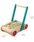 Детски дървен уолкър Tender Leaf Toys - С цветни блокчета - 8t