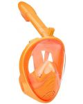 Детска цяла маска за шнорхелинг Zizito - размер XS, оранжева - 1t