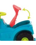 Детски трактор за бутане 2 в 1 Ecoiffier - Син, с ремарке и косачка - 6t
