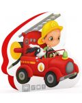 Детски прогресивен пъзел 4в1 Eurekakids - Пожарникар - 1t