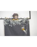 Детско одеяло David Fussenegger - Maja, 75 х 100 cm,  Жираф и маймунка, сиво - 4t