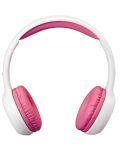 Детски слушалки Lenco - HP-010PK, розови/бели - 1t