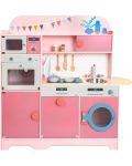 Детска кухня за игра Small Foot - розова, с аксесоари - 1t