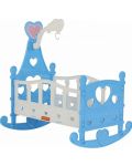 Детска играчка Polesie - Легло за кукла Heart, синьо - 1t