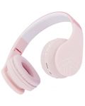 Детски слушалки с микрофон PowerLocus - P1, безжични, розови - 2t