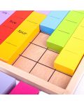 Детска образователна игра Bigjigs - Дървени цветни плочки с числа - 3t