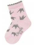 Детски чорапи Sterntaler - С коронки, 17/18 размер, 6-12 месеца, розови - 1t